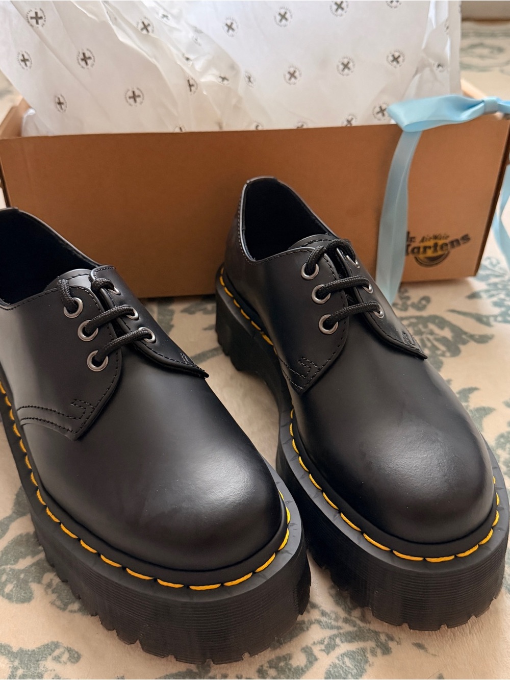 1461 Quad - Polished Smooth Leather